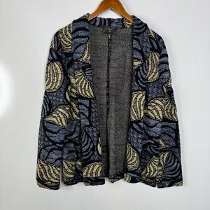 Maison Olga Open Front Metallic‎ Detail Cardigan